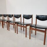 Mid-Century Modern Set of 6 Scandinavian Chairs, 1960s