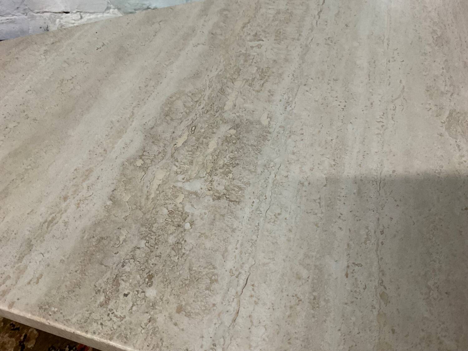 Travertine coffee table