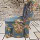 Fauteuil coktail en tissu fleuri, 1960