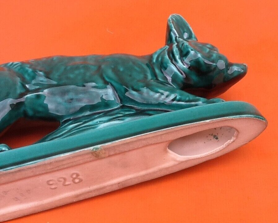 Art deco zoomorphic sculpture glazed ceramics n° 928 fox