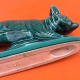 Art deco zoomorphic sculpture glazed ceramics n° 928 fox