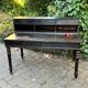 Flat desk louis philippe style in blackened pear tree