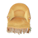 Former toad chair in mustard yellow velvet