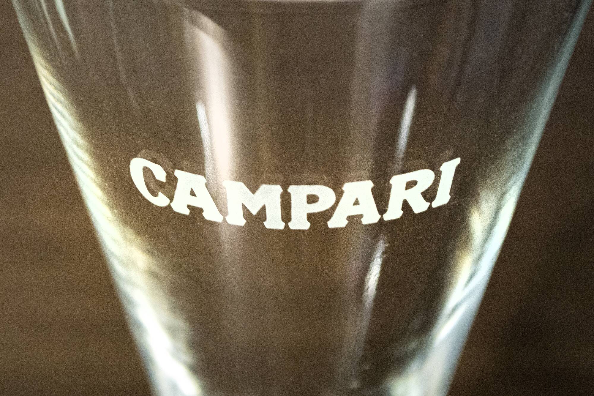 Set di 6 bicchieri campari long drink "greca" di matteo thun per alessi, italy, 1980s