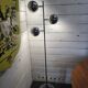 Vintage eyeball floor lamp in chrome metal with tulip base