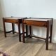 Pair of walnut bedside tables