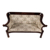 Biedermeier Walnut Veneer Sofa