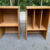 Pair of Scandinavian wooden vinyl furniture
