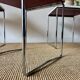 3 tables gigognes – acier chromé & plateau stratifié