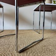 3 tables gigognes – acier chromé & plateau stratifié