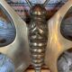 XL butterfly-shaped brass cloisonné trinket tray