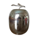 Silver metal "apple" ice bucket 60s