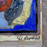 Y and JC Libert enameled lava plates