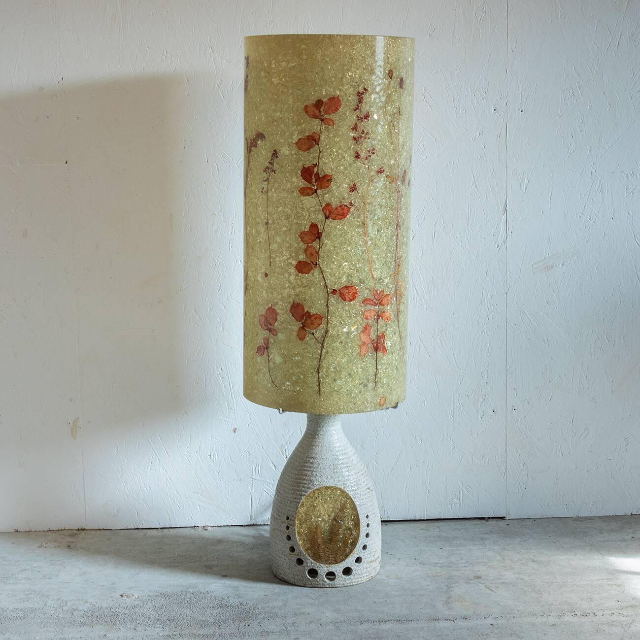 Accolay potter floor lamp in ceramic and resin circa 1960
