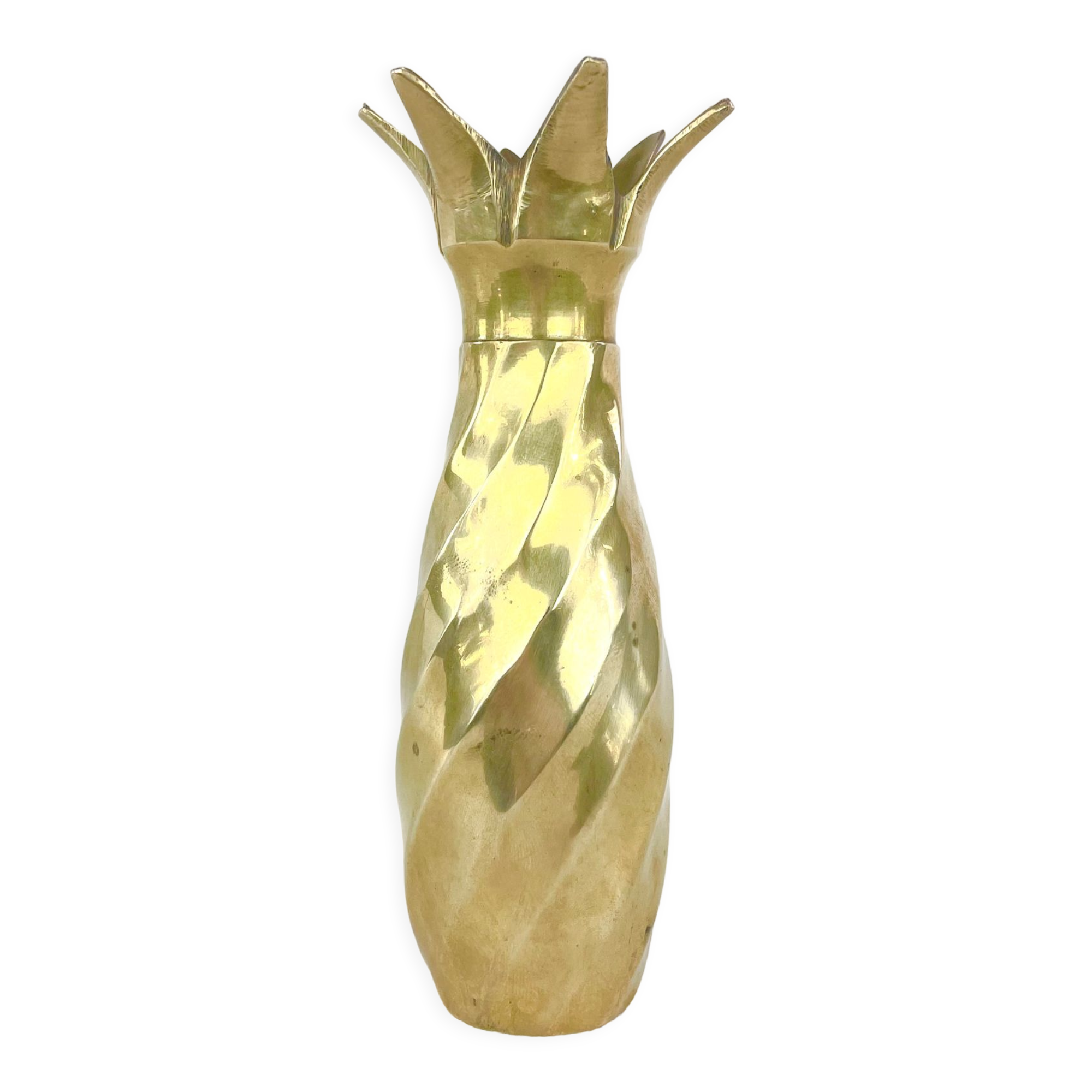 Candle holder in brass mid-century