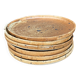 Lot de 6 assiettes en grès pyrité artisanal