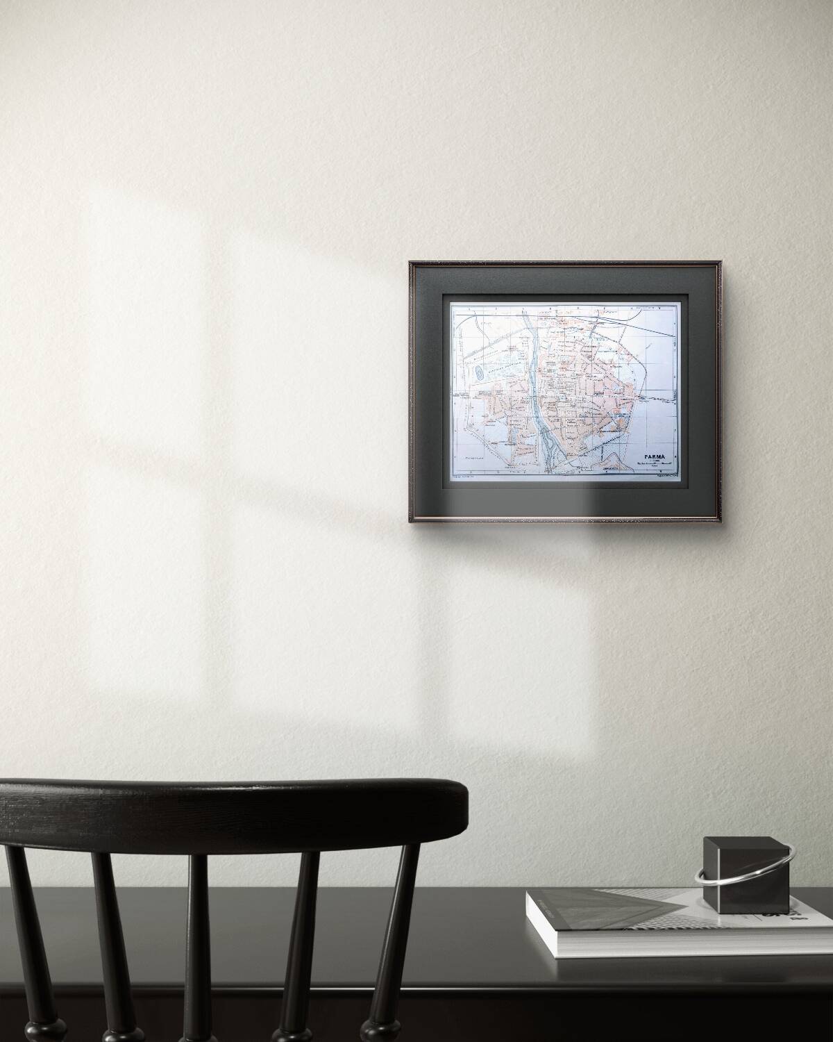 Printed in 1909, map of Parma, Italy