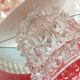 Suspension in glass and plexiglass with diamond points / vintage 60s-70s