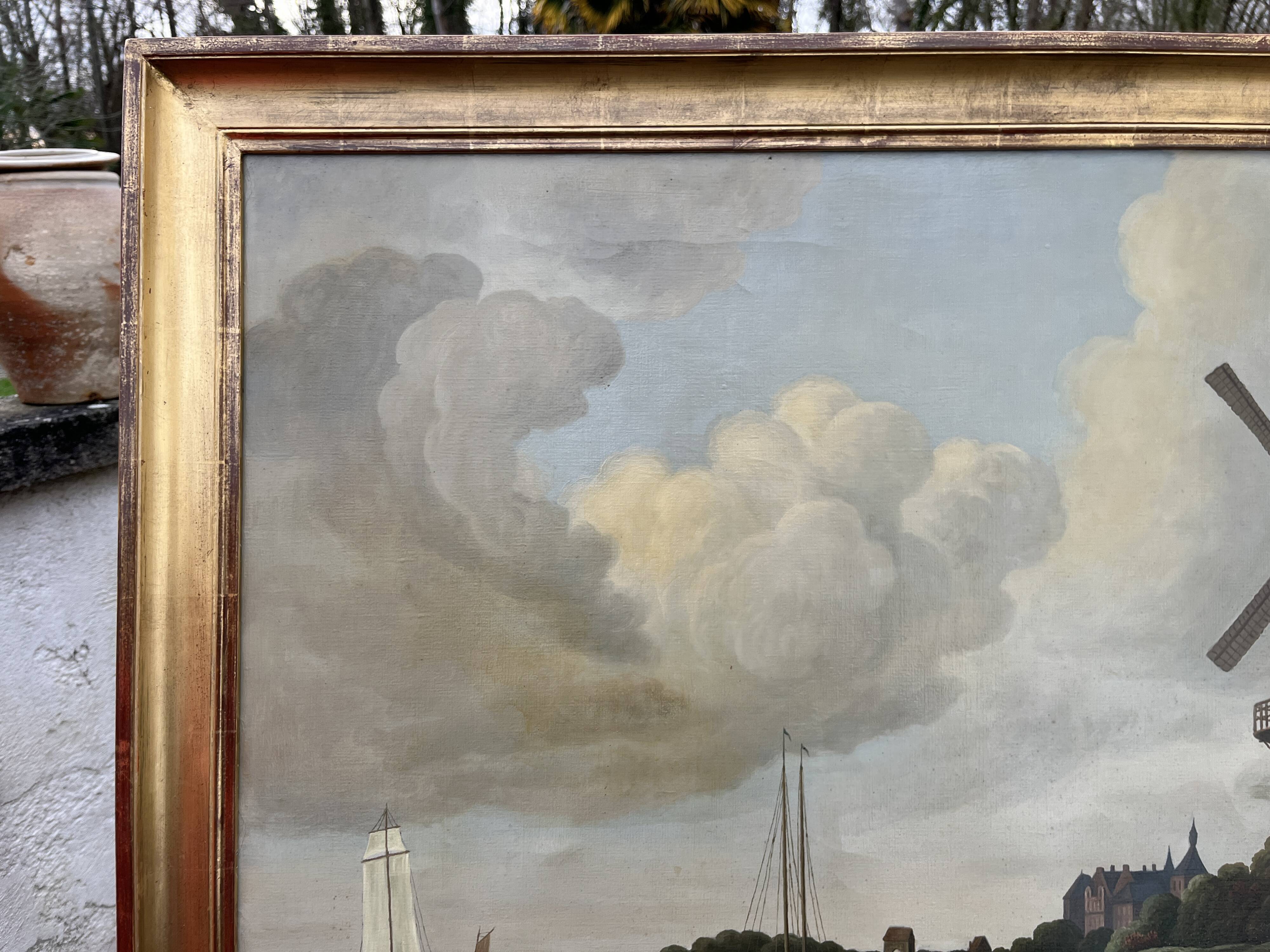 Large 19th-century painting after The Mill at Wijk bij Duurstede by Jacob van Ruisdael.