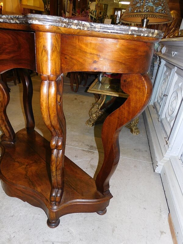 Console in mahogany of the 19th