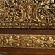 Mirror pediment nineteenth Neo classical decoration antique character brass on wood