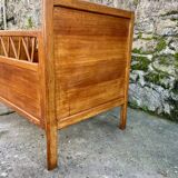 Handmade children's bed with compass feet 1950