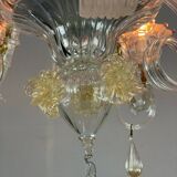 Lustre Rezzonico en verre de Murano, 6 bras de lumière, Venise