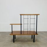 50s asymmetrical plant shelf, teak