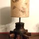 Old wheel hub lamp ~ brutalist art ~ 50's ~ france