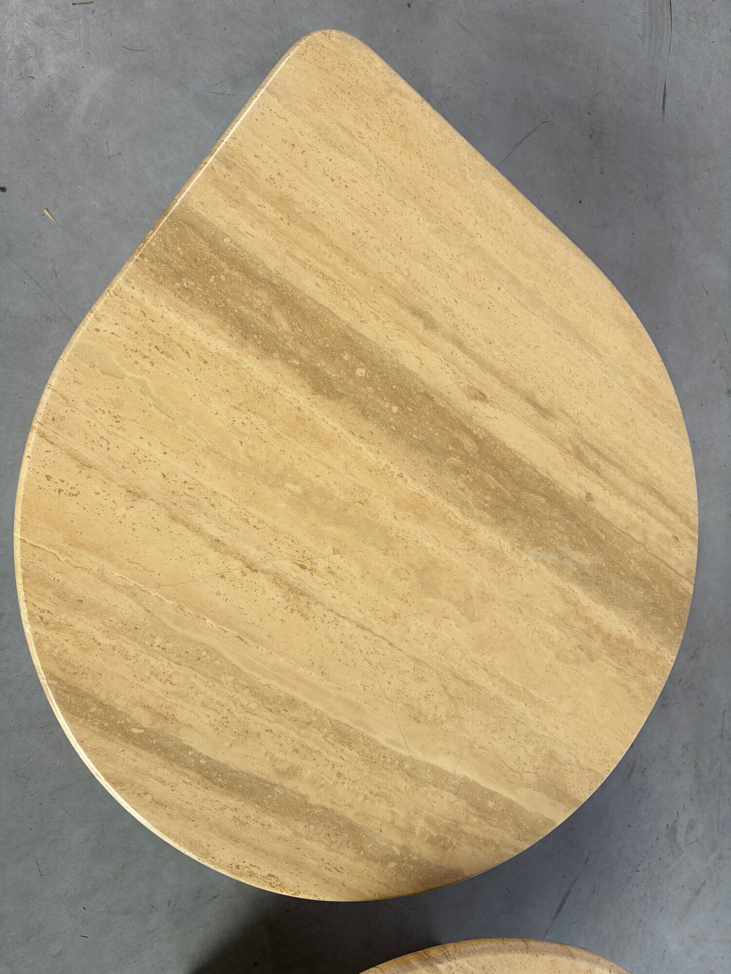 Pair of vintage travertine coffee tables or side tables, 1970s