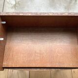 Scandinavian style bedside table in natural wood