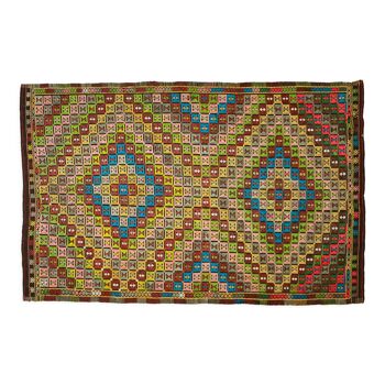 Anatolian handmade kilim rug 303 cm x 196 cm