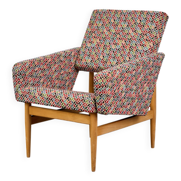 Fauteuil vintage, ton, années 1960, tchécoslovaquie