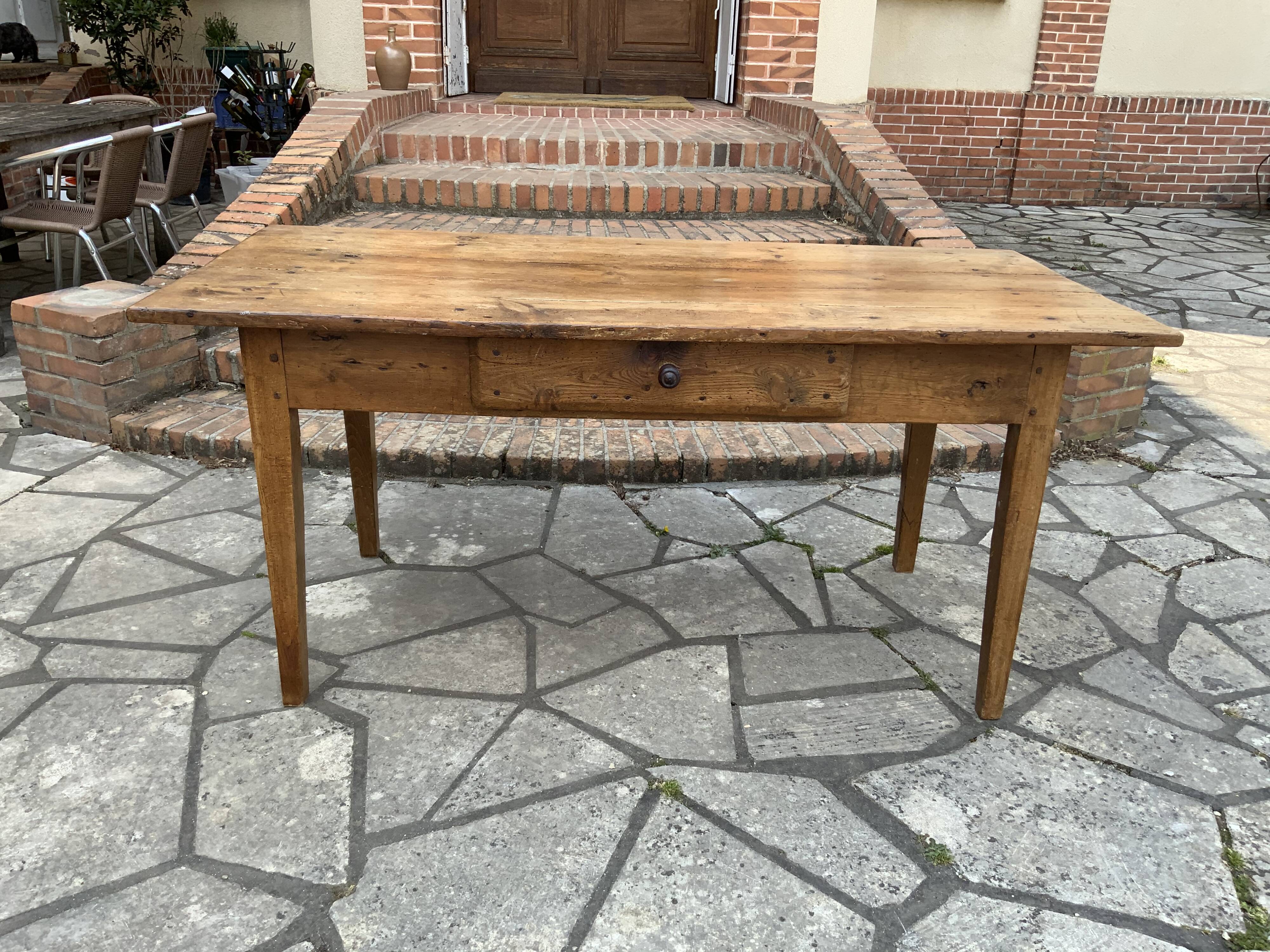 Old oak farm table 153cm