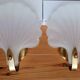 Pair of Deknudt shell wall lights
