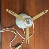 Grey-green mushroom lamp in glass