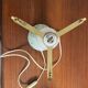 Lampe champignon gris vert en verre
