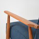 Fauteuil fox bleu chiné
