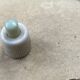 Lampe soucoupe en métal beige, années 50
