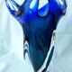 Blue glass vase in Murano style