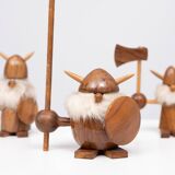 Jouets en teck vikings Kay Bojesen Danemark années 1960