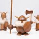 Teak toy Vikings Kay Bojesen Denmark 1960s