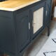 Buffet noir et cannage