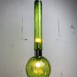 Midcentury extra large green glass tube pendant, Staff Leuchten 1960s-1970s