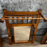 Wooden coat rack for the cloakroom