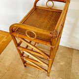 Bamboo and wicker shelf