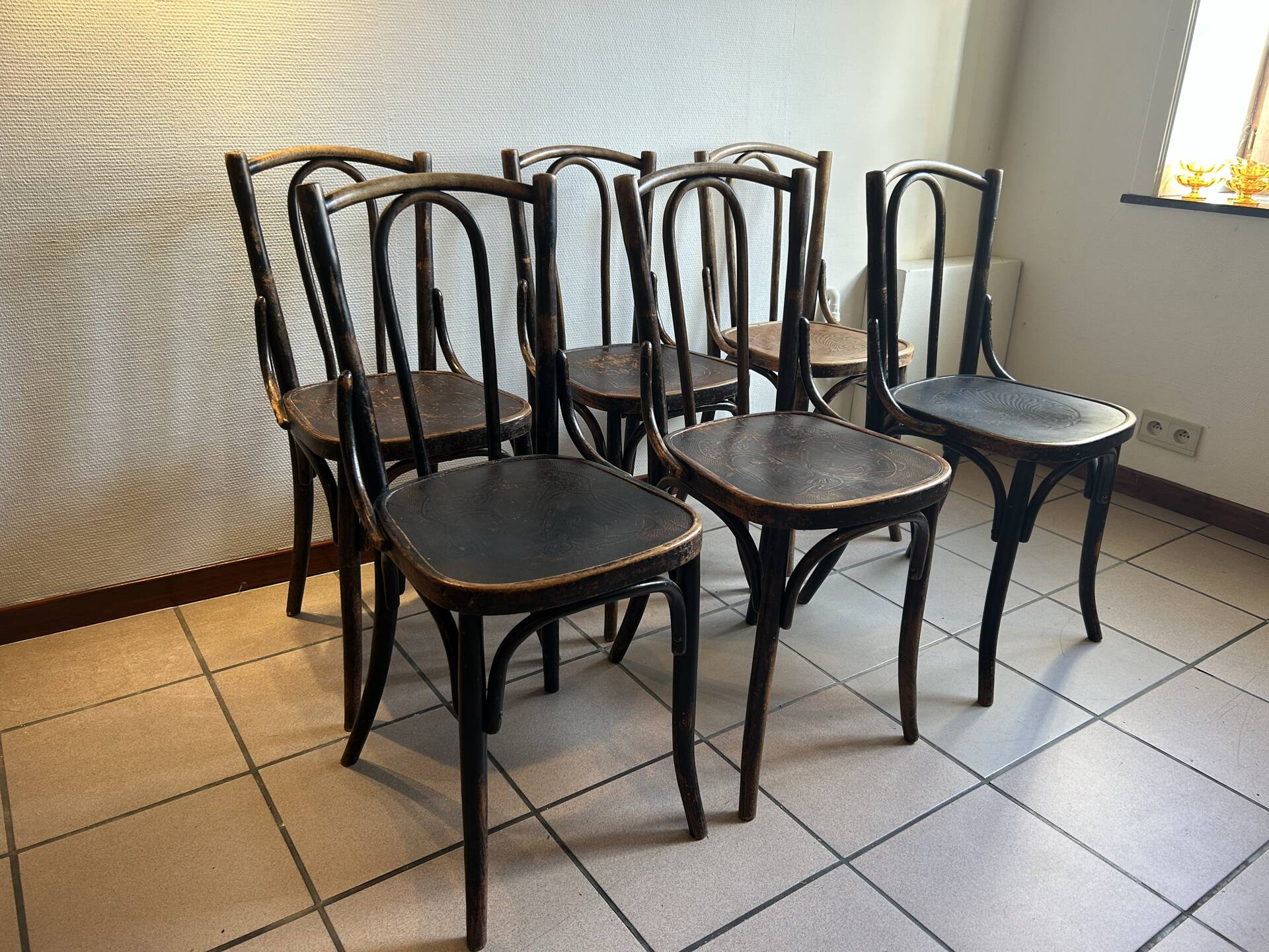 6 Thonet style bistro chairs