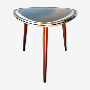 Black and gold triangular cocktail coffee table
