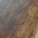 Antique Fruitwood & Oak Early 20th Century French Rustic Farmhouse Dining Table