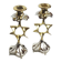 Pair of silver-plated candlesticks